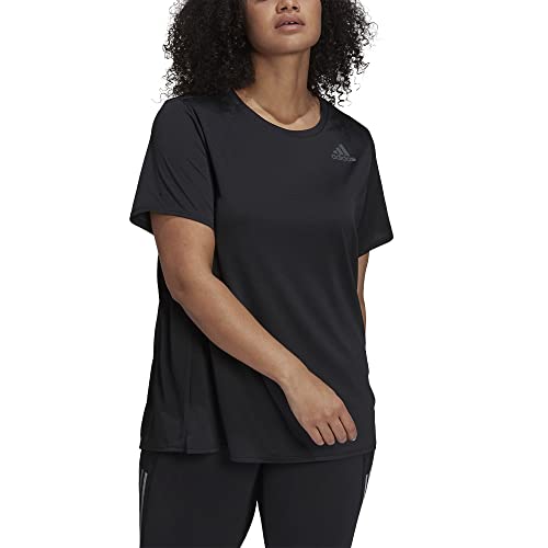 Photo 1 of Adidas Women's Plus Size Heat.RDY Tee, Black/Black, 2X
