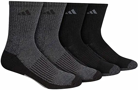 Photo 1 of adidas Mens 4 Pair Performance High Quarter Socks Size 6-12
