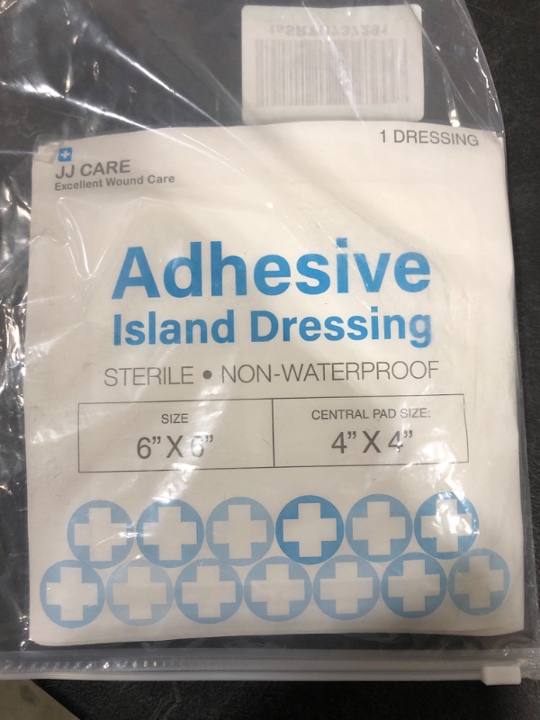 Photo 1 of adhesive island Dressing jj care 6 x 6 ( 8 packs in package)