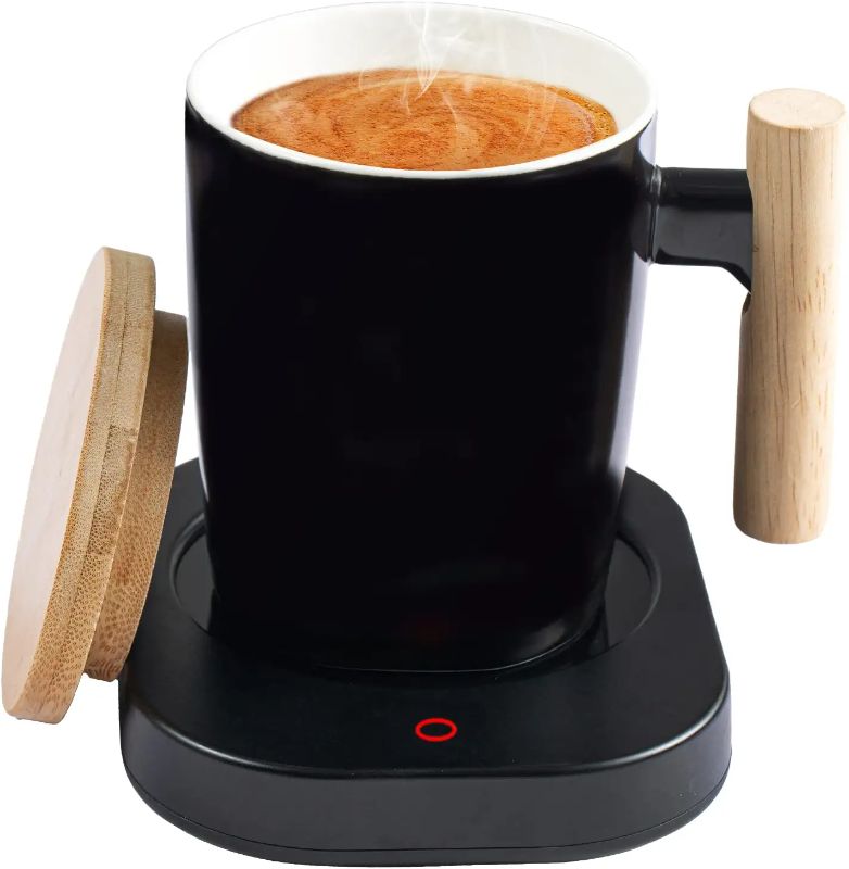 Photo 1 of Mug Warmer with Mug Set - HOWAY Coffee Cup Warmer for Desk Auto Shut Off Keeps Tea Warm and Hot, 2 Temperature Settings
