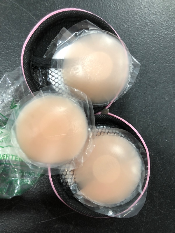 Photo 2 of 4 Pairs Nipple Covers Pasties for Women Reusable Adhesive Breast Lift Nipple Covers