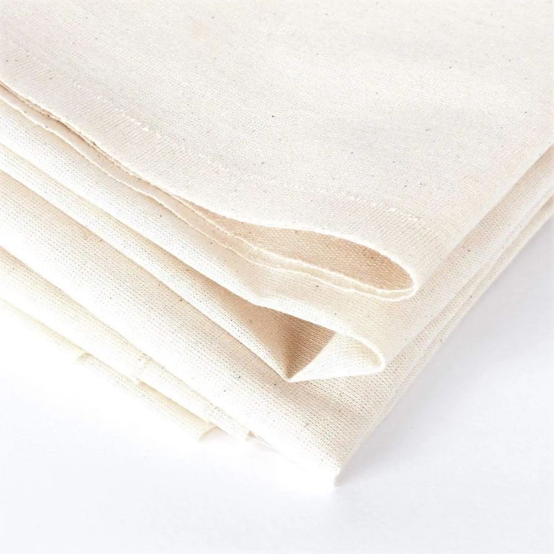 Photo 1 of 100% Natural Cotton Muslin Fabric - 63in Wide X 3yds Long (Medium Weight)
