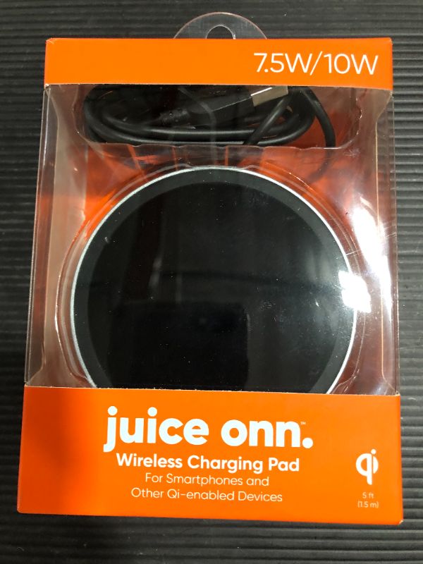 Photo 2 of Onn. Wireless Charging Pad, Black
