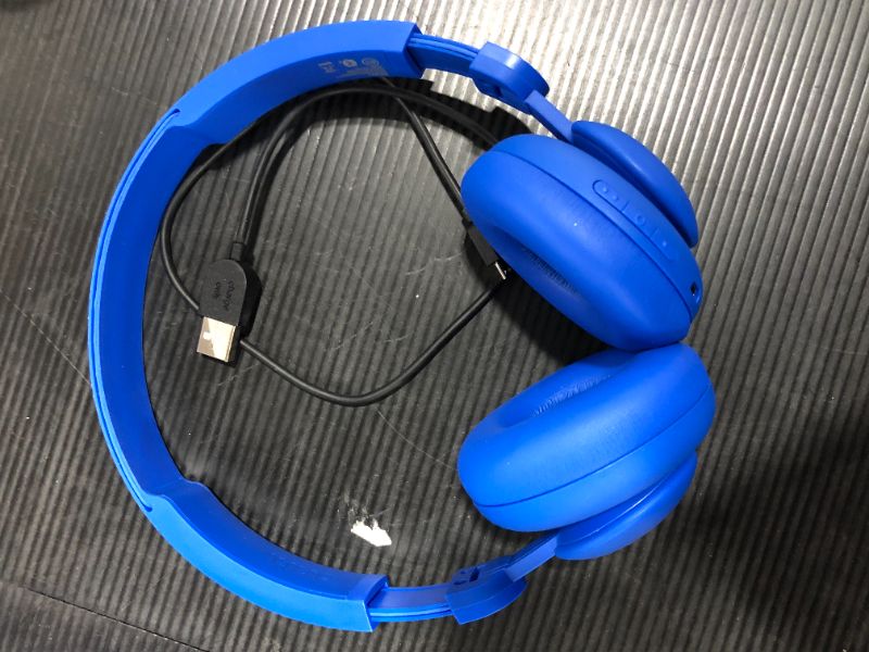 Photo 2 of Onn. Bluetooth on-Ear Headphones, Blue
