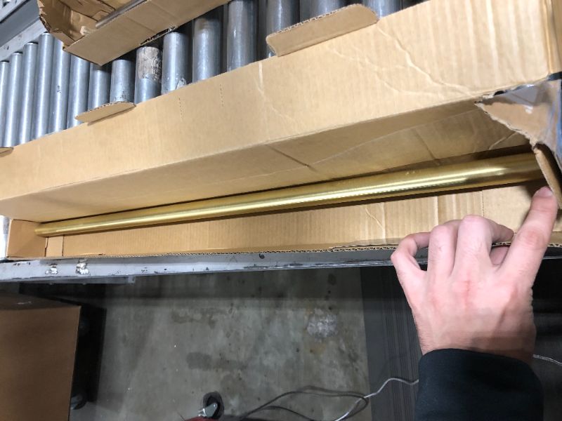 Photo 1 of Umbra Cappa 1" Curtain Rod for Window, 36" to 66", Brass