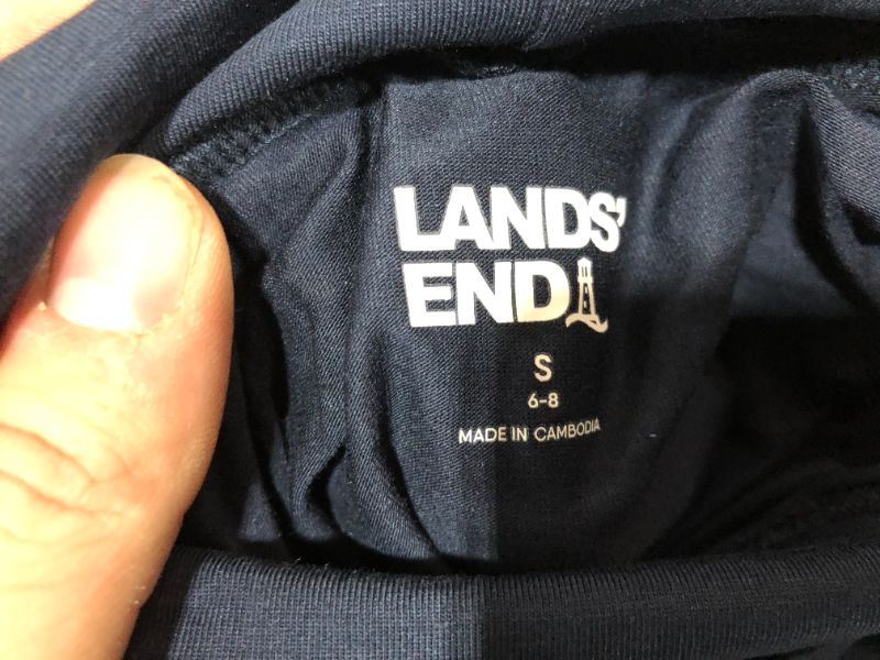 Photo 1 of Lands' End Women's Lightweight Fitted Long Sleeve Turtleneck Small Navy 