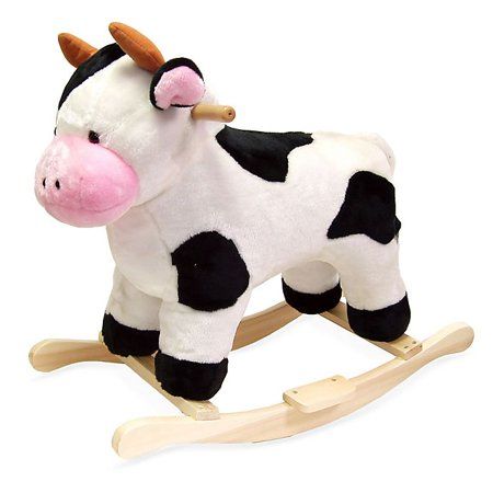 Photo 1 of Trademark Global Happy Trails Cow Plush Rocking Animal, 23" X 28" X 14.5"