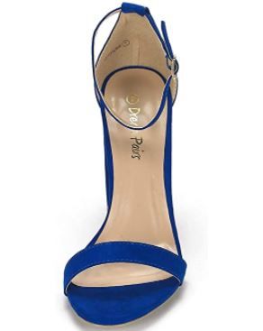 Photo 1 of DREAM PAIRS Women's Hi-Chunk High Heel Pump Sandals Size 9.5 Royal Blue