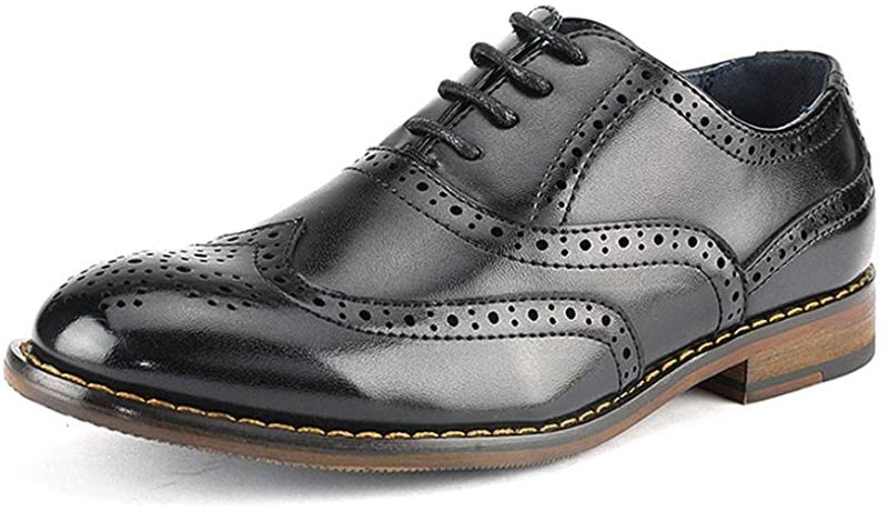 Photo 1 of Bruno Marc Boy's Prince-K2 Classic Oxfords Wingtip Dress Shoes
