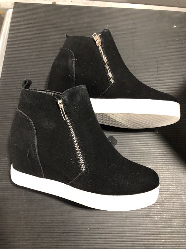 Photo 1 of Athlefit Women's Wedge Sneakers Hidden Heel Platform Wedge Booties Hidden Wedgie Sneakers
