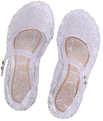 Photo 1 of Stunner Frozen Inspired Elsa Flats Mary Jane Dance Party Cosplay Jelly Shoes, Snow Queen Princess Sandals for Little Girls Toddler

SIZE UNKNOW