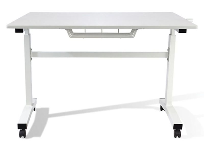 Photo 1 of Atlantic Height Adjustable Desk with Casters in White (Not exact as stock)
