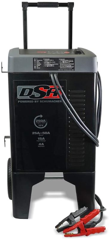 Photo 1 of Schumacher DSR121 DSR ProSeries Fully Automatic Professional Battery Charger - 250A, 12V - Engine Starter, Boost Maintainer, and Auto Desulfator - For Automotive Shop/Dealer Use
