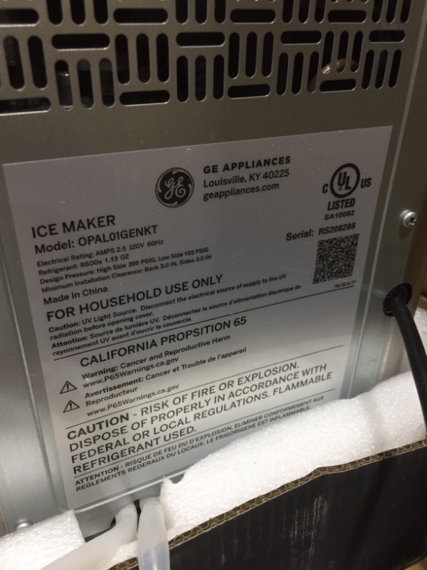 Photo 7 of GE Profile Opal 2.0 | Countertop Nugget Ice Maker with Side Tank | Ice Machine with WiFi Connectivity | Smart Home Kitchen Essentials | Stainless Steel
