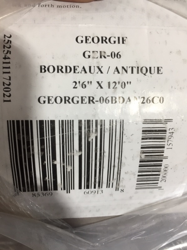 Photo 1 of Amber Lewis x Loloi Georgie Collection GER-06 Bordeaux / Antique 2'6" x 12' Runner
