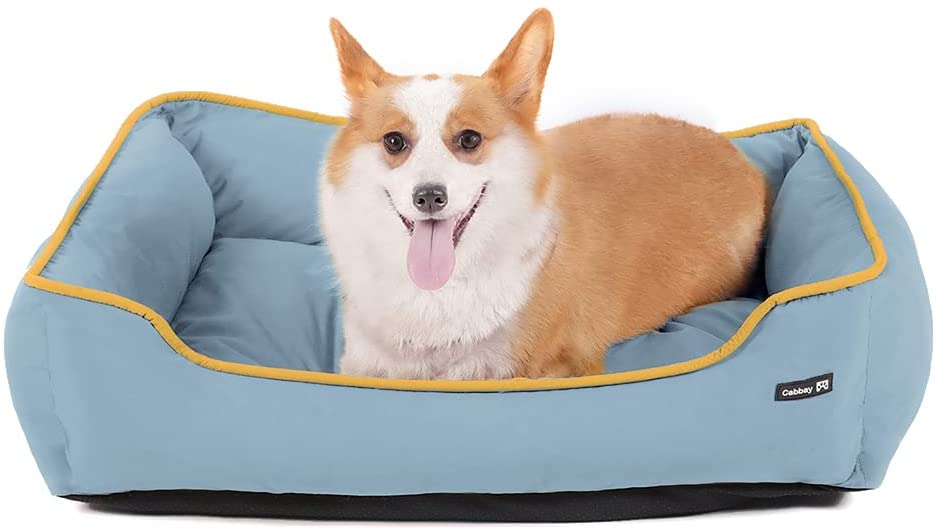 Photo 1 of Cabbay Dog Bed for Small/Medium/Large Dog, Cat Bed pad with Machine Washable Removable Covers, Soft Pet Mat for Dog Cage, Square Durable Breathable Pet Bed with Anti-Slip Bottom
