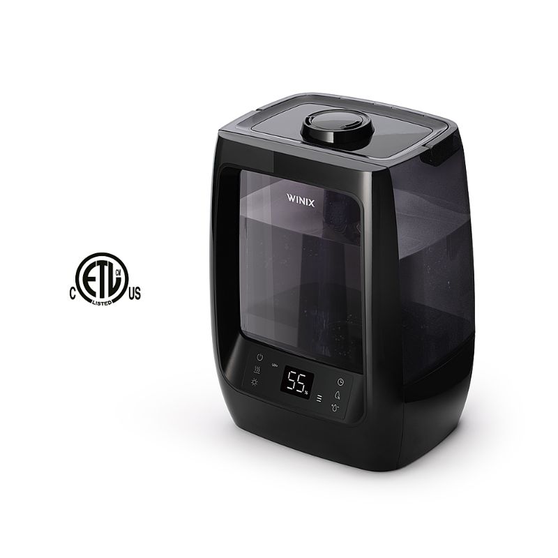 Photo 1 of WINIX L200 Ultrasonic 2 Gallon Cool and Warm Mist Humidifier for Large Rooms with Essential oil Tray - Lasts 120 Hours - Black
