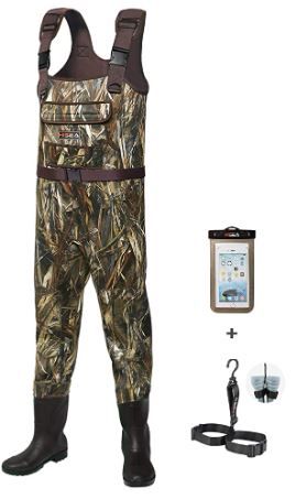 Photo 1 of HISEA Chest Waders for Men with Boots Waterproof Neoprene Chest Waders for Hunting Fishing Waders for Women with Hanger size 8/41
