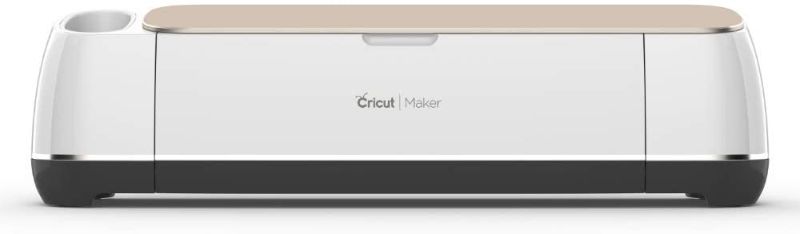 Photo 1 of Cricut Maker - Smart Cutting Machine - With 10X Cutting Force, Cuts 300+ Materials, Create 3D Art, Home Decor & More, Bluetooth Connectivity, Compatible with iOS, Android, Windows & Mac, Champagne
