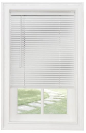 Photo 1 of Achim GII Morningstar Indoor Cordless White Vinyl Light Filtering Window Mini Blind, 48" L x 45" W
