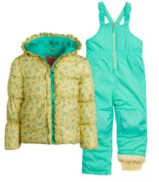 Photo 1 of Wippette Girls Heavyweight Insulated Ski Jacket and Snow Bib Snowsuit Set (Infant/Toddler/Little Girls) size 4