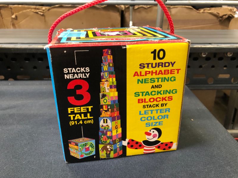 Photo 4 of Melissa & Doug Deluxe 9-Piece Alphabet Nesting and Stacking Blocks
