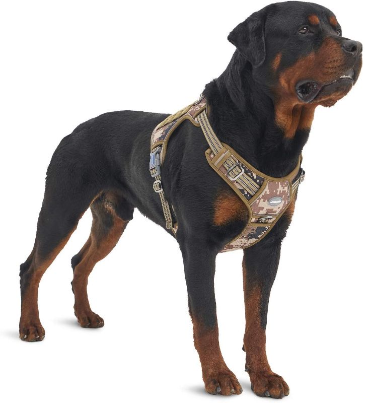 Photo 1 of Auroth Tactical Dog Harness for Small Medium Large Dogs No Pull Adjustable Pet Harness Reflective K9 Working Training Easy Control Pet Vest Military Service...
