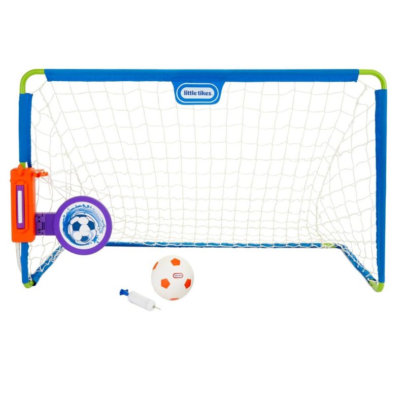 Photo 1 of Little Tikes 2-in-1 Water Soccer and Football Sports Game with Net Ball & Pump Toy Sports Play Set for Kids Girls Boys Ages 3 4 5+ Year Old
