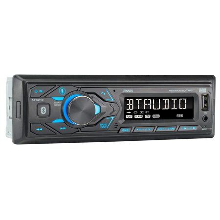 Photo 1 of JENSEN MPR210 7 Character LCD Single DIN Car Stereo Receiver, Push to Talk Assistant, Bluetooth, USB Fast Charging NEW Bluetooth MP3 NEW
