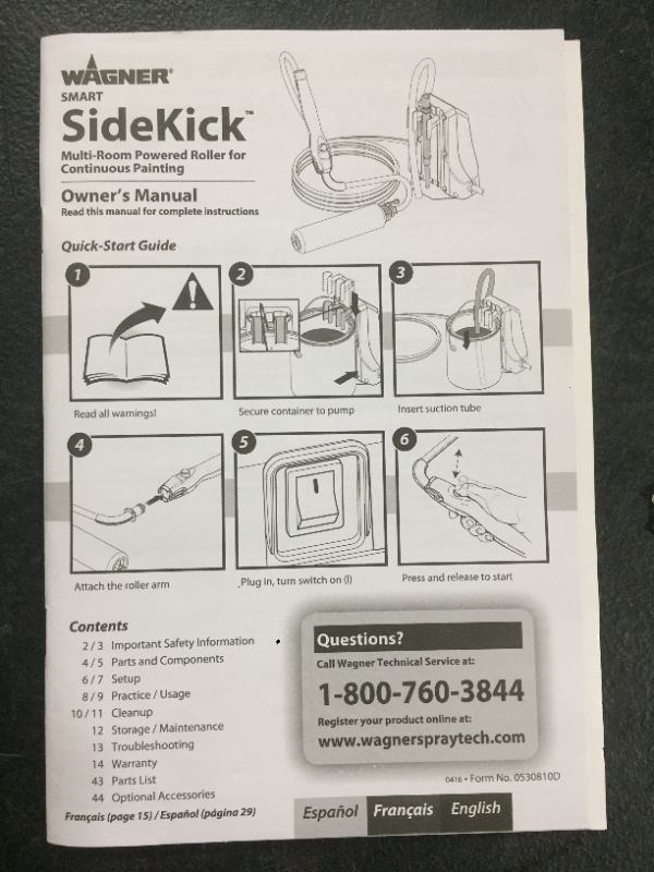 Photo 3 of Wagner Smart Side Kick Power Roller for Use with Paint Material
