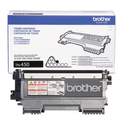 Photo 1 of Brother Genuine High Yield Toner Cartridge TN450 Replacement Black Yield 2 600 Pages
