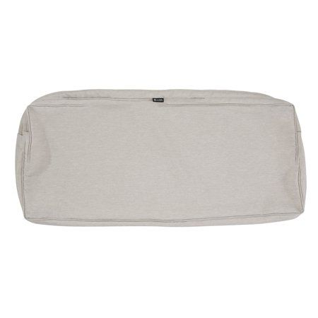 Photo 1 of Classic Accessories Montlake FadeSafe Water-Resistant Patio Bench/Loveseat Cushion Cover 48 X 18 X 3 Inch Heather Grey
