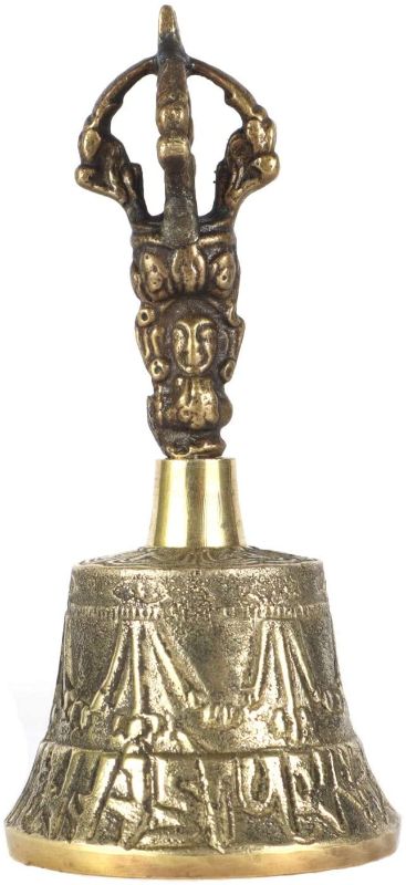 Photo 1 of ASHIRWAD Tibetan Hand Bell 4, 5 & 6 inches for Meditation & Prayer Dorje Vajra (4 inches)
