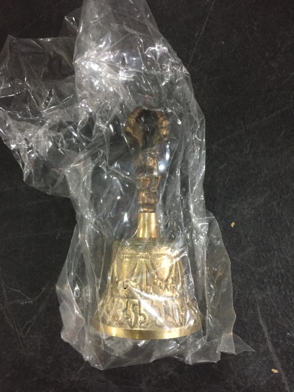 Photo 2 of ASHIRWAD Tibetan Hand Bell 4, 5 & 6 inches for Meditation & Prayer Dorje Vajra (4 inches)
