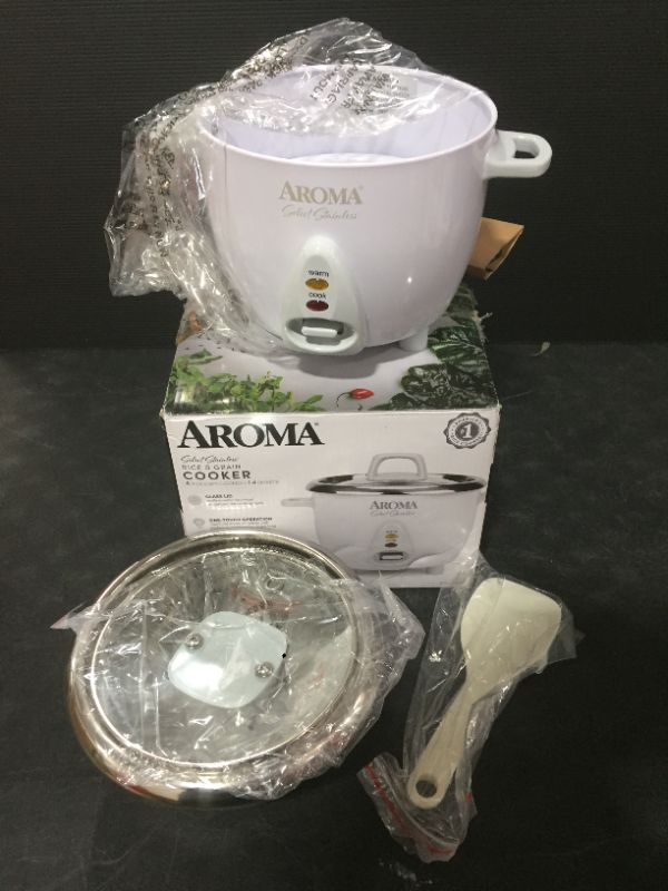 Photo 2 of Aroma 6 Cup White Simply Stainless Pot - White
