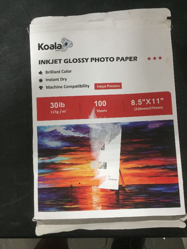 Photo 2 of Koala Thin Inkjet Printer Paper for DIY Chip Bag and Print Brochure Flyer 8.5x11 Inches Glossy 100 Sheets 30Lb
