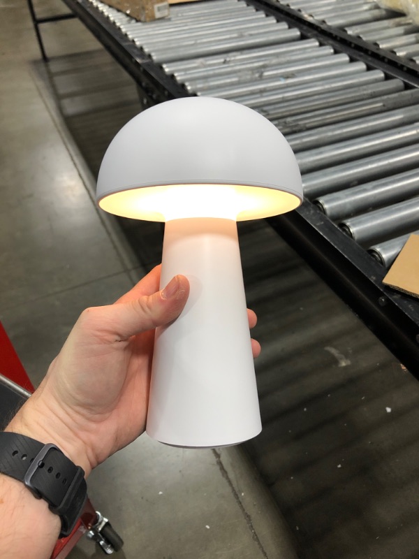 Photo 2 of USB Mushroom Light Mini Light, Night Light with Adjustable Brightness, Small lamp for Baby Breastfeeding, dimmable Three-Level Warm Light, (White)