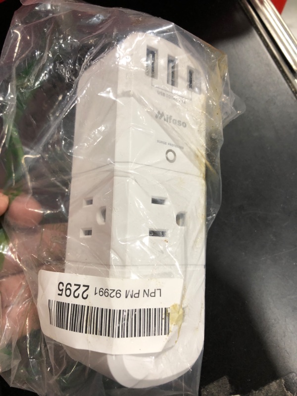 Photo 1 of USB Outlet Extender Surge Protector - with Rotating Plug, 6 AC Multi Plug Outlet and 3 USB Ports (1 USB C), 1800 Joules, 3-Sided Swivel Power Strip with Spaced Outlet Splitter for Home, Office, Travel
