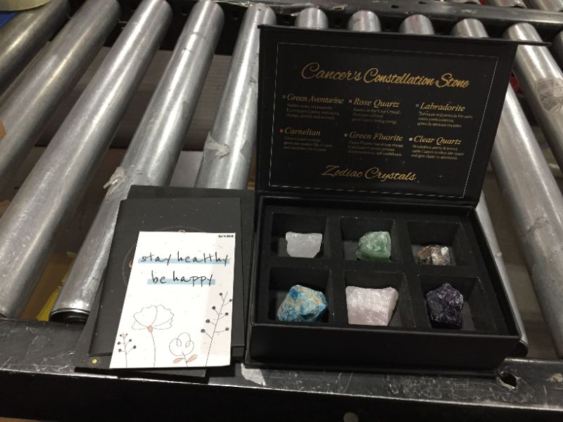 Photo 2 of Aquarius Crystals Gift Set, Zodiac Signs Healing Crystals Birthstones with Horoscope Box Set Astrology Crystals Aquarius Healing Stones Gifts
