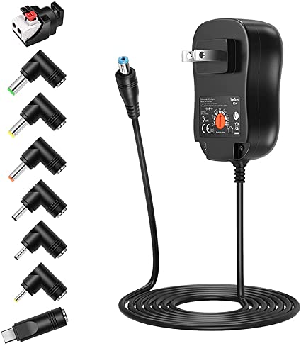 Photo 1 of Belker 45W 5V 6V 7.5V 9V 12V 13.5V 15V Universal AC DC Power Supply Adapter for Household Electronics LED Light Strip - 1A 2A 3A 3000mA Amp - Fast USB Charging Port 5V 2A 2.4A
