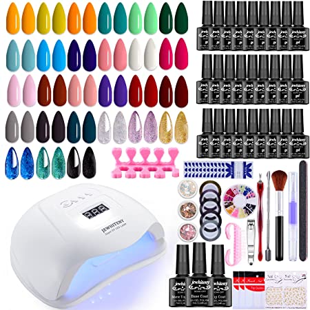 Photo 1 of 27 Colors Gel Nail Polish Kit with U V Light, 120W UV LED Nail Dryer Lamp Curing Gel Nail Polish Set Popular Gel Nail Polish Set DIY at Home, Nail Manicure Tools
