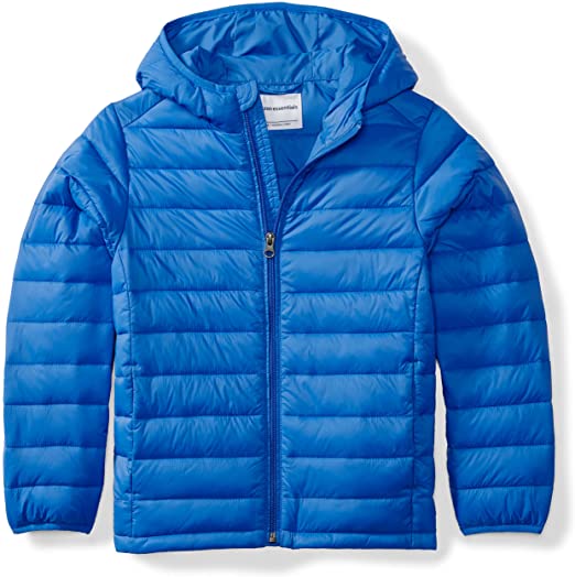 Photo 1 of Amazon Essentials Boys and Toddlers' Light-Weight Water-Resistant Packable Hooded Puffer Coat
