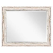 Photo 1 of Alexandria White Wash Framed Wall Mirror - Amanti Art 24x36"


