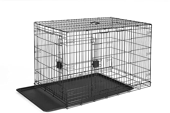 Photo 1 of Amazon Basics Foldable Metal Wire Dog Crate with Tray