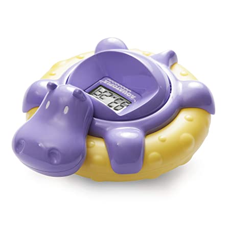 Photo 1 of AQUATOPIA Floating Safety Bath Thermometer for Infants in Full Color Box, Digital Audible Alarm, Beeps When Too hot or Too Cold! (Purple) d)
