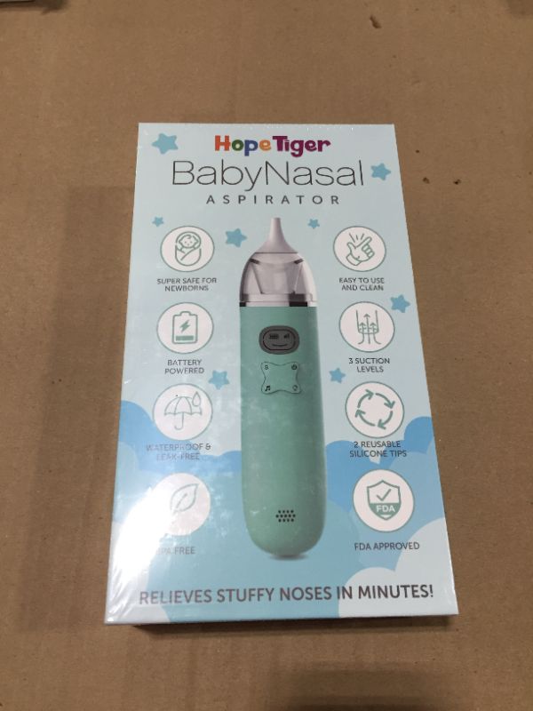 Photo 2 of HopeTiger Baby Nasal Aspirator - Battery Powered Nose Cleaner with 2 Reusable Nose Tips & 3 Suction Levels for Newborn Infant Toddlers Kids - Snot Mucus Booger Sucker for First Aid Kits & Nurseries