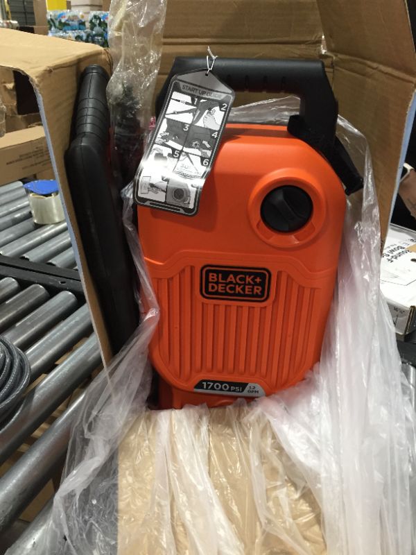 Photo 2 of BLACK+DECKER Electric Cold Water Pressure Washer, 1,700 MAX PSI, 1.2 GPM (BEPW1700)
