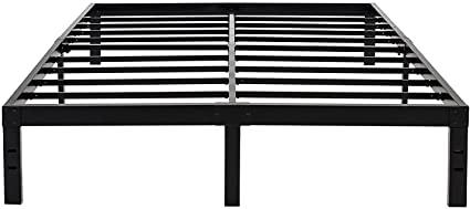Photo 1 of 45MinST 14 Inch Reinforced Platform Bed Frame/3500lbs Heavy Duty/Easy Assembly Mattress Foundation/Steel Slat/Noise Free/No Box Spring Needed, California King
