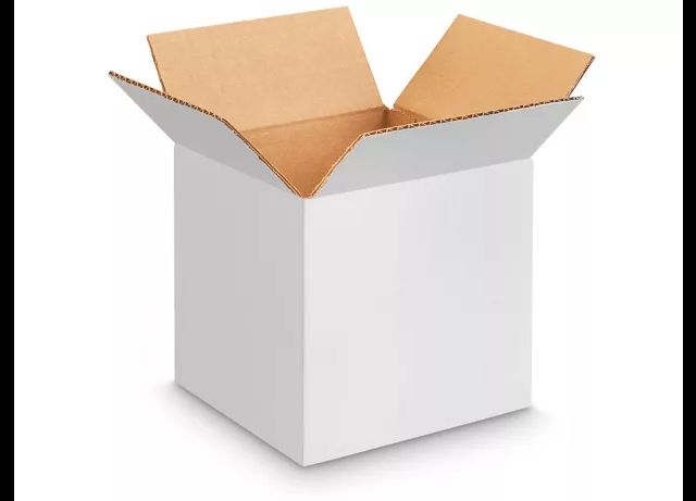 Photo 1 of 7 x 7 x 7" White Corrugated Boxes 49 ct.
