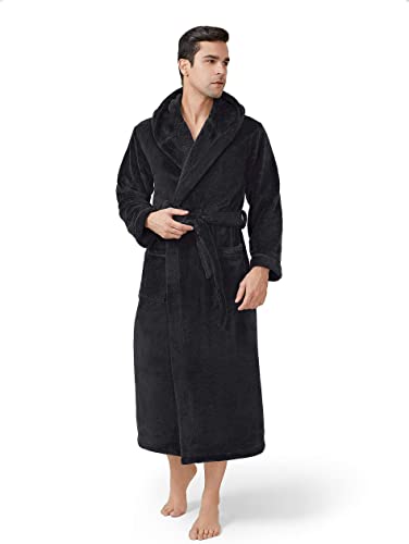 Photo 1 of DAVID ARCHY Men's Soft Fleece Plush Robe Full Length Long Bathrobe
